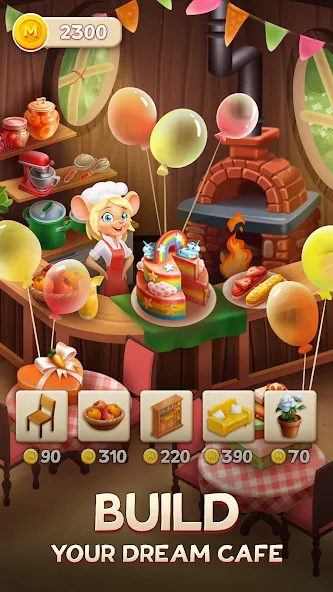 Merge Inn - Cafe Merge Game (Мердж Инн) МОД/Взлом [Деньги, Монеты и Меню MOD] Screenshot 1