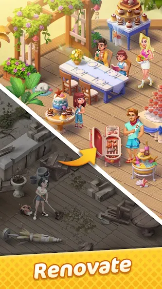 Gossip Harbor®: Merge & Story (Госсип Харбор) МОД/Взлом [Все открыто, Дополнительные деньги и Меню MOD] Screenshot 5