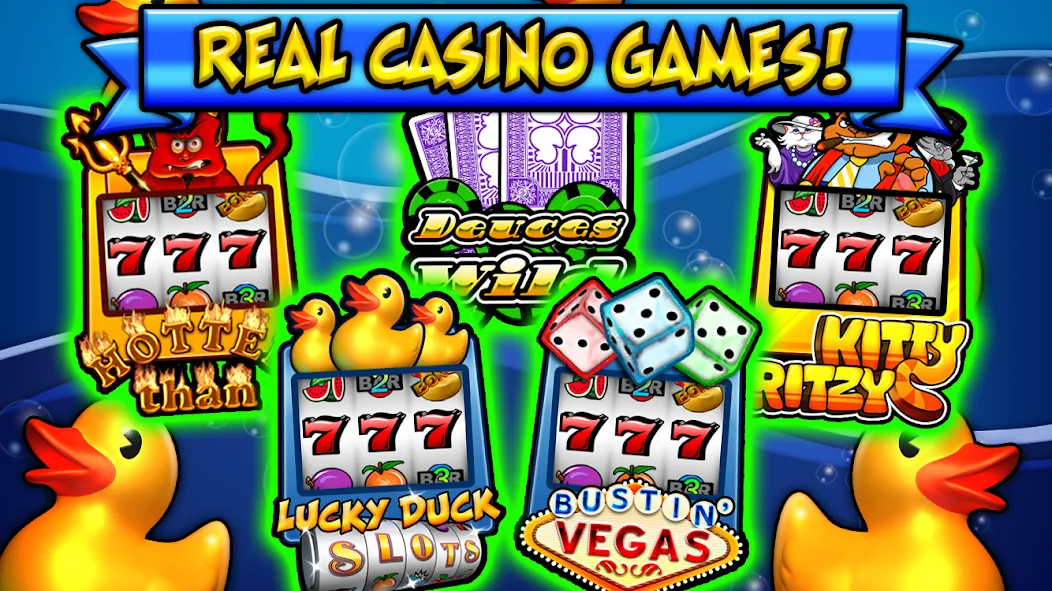 Lucky Duck Slots (Лаки Дак Слотс) МОД/Взлом [Много денег, Монет и Все открыто] Screenshot 1