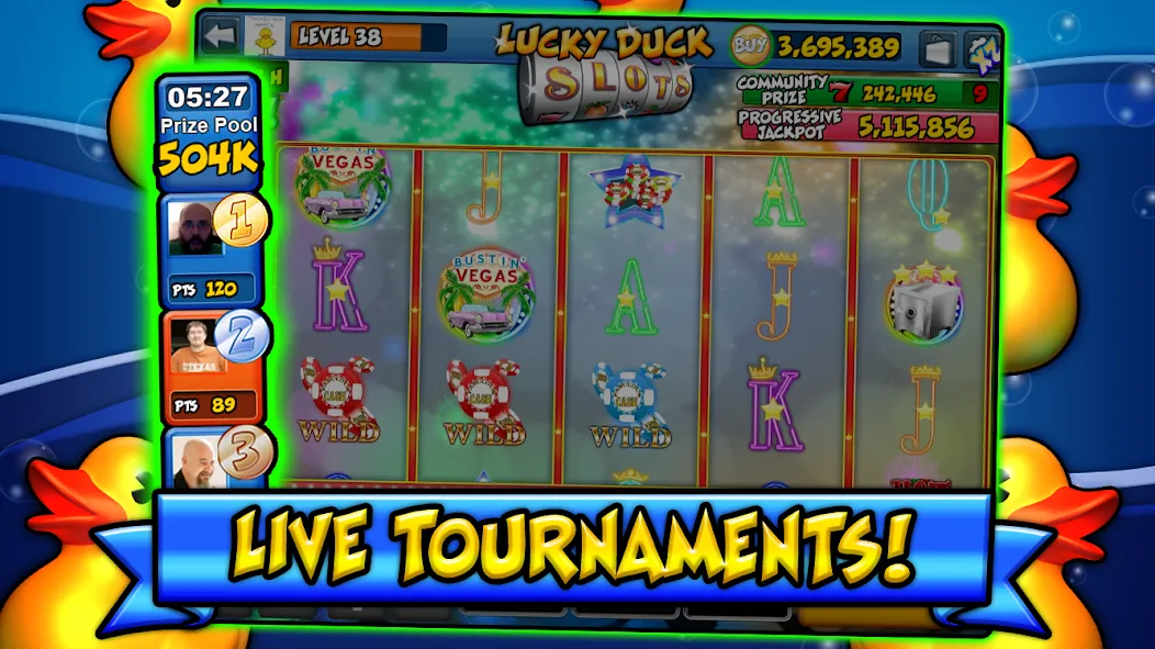 Lucky Duck Slots (Лаки Дак Слотс) МОД/Взлом [Много денег, Монет и Все открыто] Screenshot 3