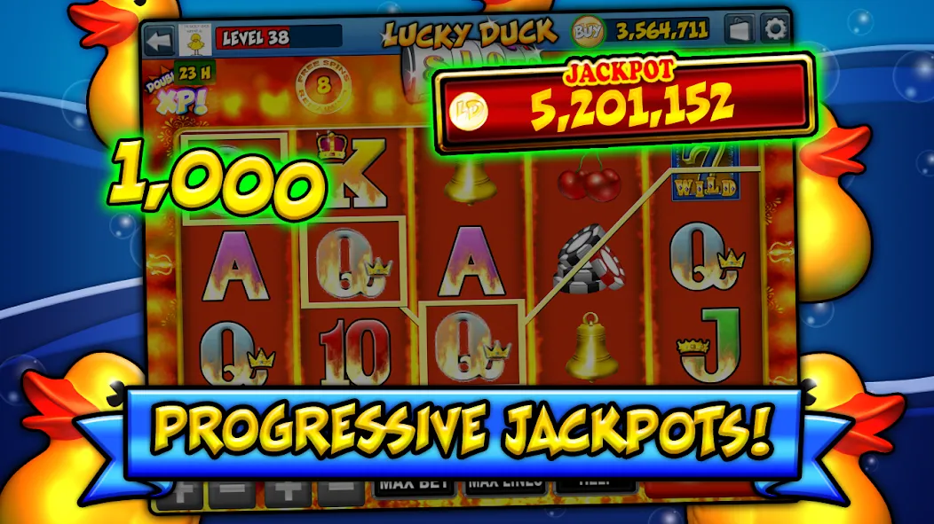 Lucky Duck Slots (Лаки Дак Слотс) МОД/Взлом [Много денег, Монет и Все открыто] Screenshot 4