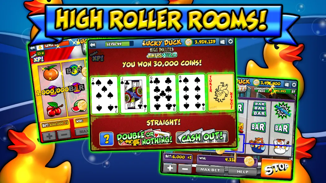 Lucky Duck Slots (Лаки Дак Слотс) МОД/Взлом [Много денег, Монет и Все открыто] Screenshot 5