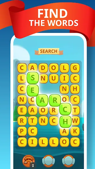 Word Treasure Hunt МОД/Взлом [Все открыто, Дополнительные деньги и Меню MOD] Screenshot 1