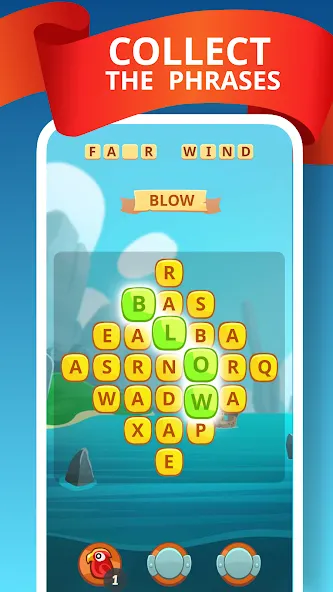 Word Treasure Hunt МОД/Взлом [Все открыто, Дополнительные деньги и Меню MOD] Screenshot 2