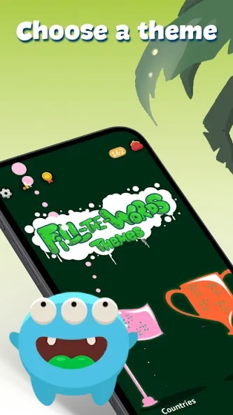 Fill The Words: Themes search МОД/Взлом [Деньги, Монеты и Меню MOD] Screenshot 2