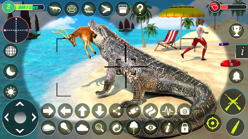 Crocodile Hunting Animal Games (Крокодил Охота Игры с животными) МОД/Взлом [Деньги, Монеты и Меню MOD] Screenshot 1