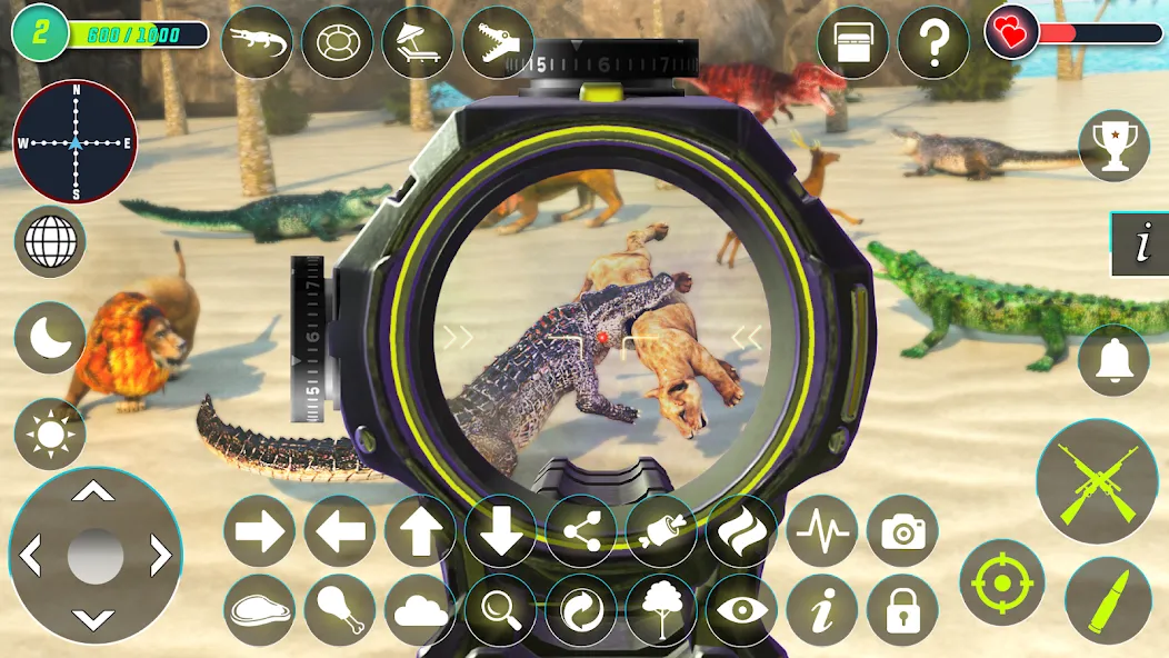 Crocodile Hunting Animal Games (Крокодил Охота Игры с животными) МОД/Взлом [Деньги, Монеты и Меню MOD] Screenshot 2