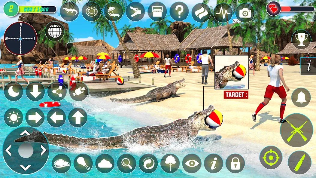 Crocodile Hunting Animal Games (Крокодил Охота Игры с животными) МОД/Взлом [Деньги, Монеты и Меню MOD] Screenshot 3