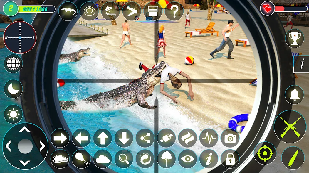 Crocodile Hunting Animal Games (Крокодил Охота Игры с животными) МОД/Взлом [Деньги, Монеты и Меню MOD] Screenshot 4