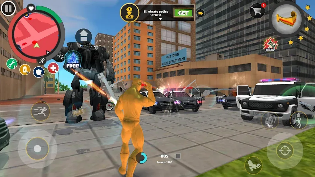 Rope Hero: Vice Town (Роуп Хиро) МОД/Взлом [Много денег, Монет и Все открыто] Screenshot 5