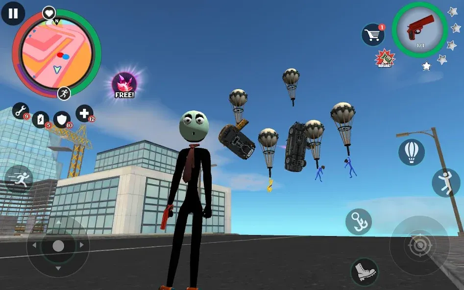 Stick Rope Hero 2 (Стикман Роуп Хиро 2) МОД/Взлом [Много монет, Открытые уровни и Мега MOD] Screenshot 4