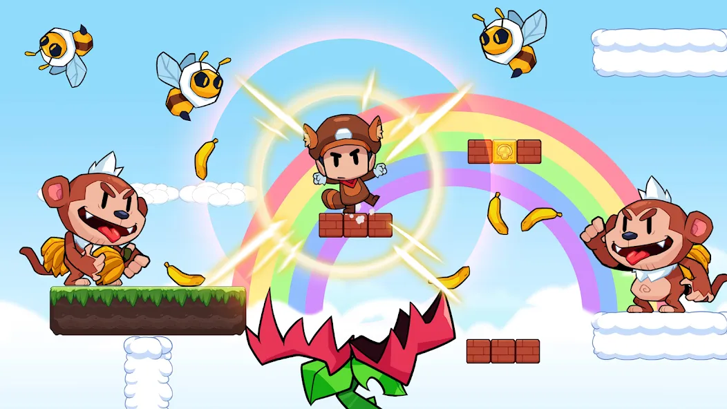 Super Meno - Jungle Platform (упер Мено) МОД/Взлом [Много денег, Монет и Все открыто] Screenshot 2