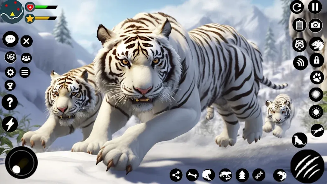 Arctic White Tiger Family Sim МОД/Взлом [Много монет, Открытые уровни и Мега MOD] Screenshot 1