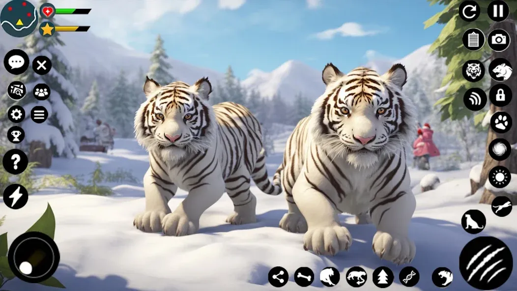 Arctic White Tiger Family Sim МОД/Взлом [Много монет, Открытые уровни и Мега MOD] Screenshot 2