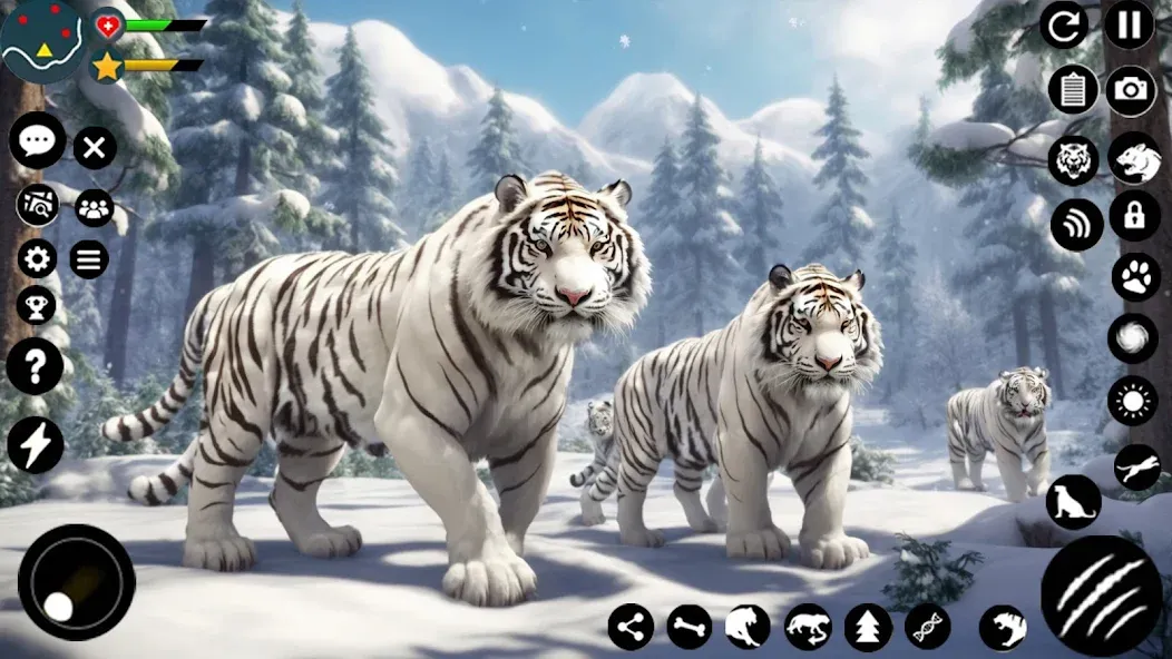 Arctic White Tiger Family Sim МОД/Взлом [Много монет, Открытые уровни и Мега MOD] Screenshot 3