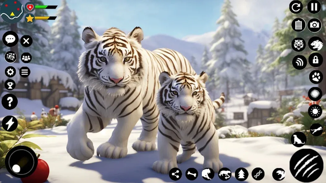 Arctic White Tiger Family Sim МОД/Взлом [Много монет, Открытые уровни и Мега MOD] Screenshot 5