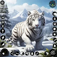 Скачать Взломанная Arctic White Tiger Family Sim на Андроид с модом: много денег