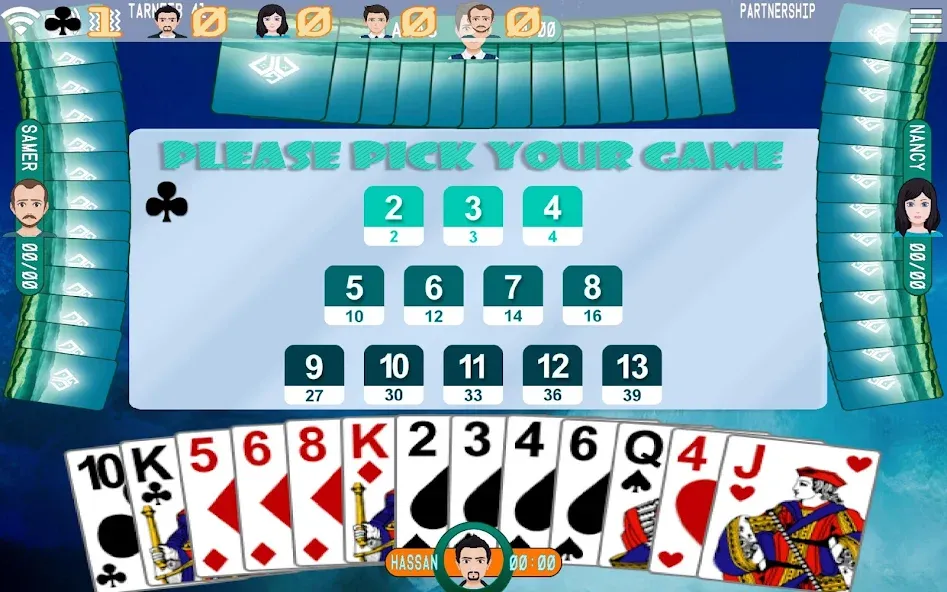 Golden Card Games Tarneeb Trix (Голден Кард Геймс Тарниб Трикс) МОД/Взлом [Меню, Бесконечные монеты и Открытые уровни] Screenshot 4