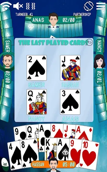 Golden Card Games Tarneeb Trix (Голден Кард Геймс Тарниб Трикс) МОД/Взлом [Меню, Бесконечные монеты и Открытые уровни] Screenshot 5