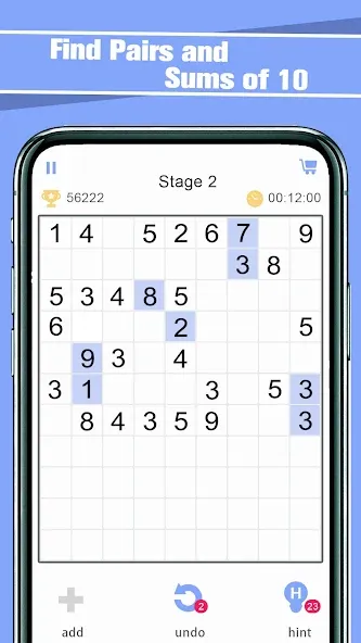 Match Ten - Relax Number Game (Матч Тен) МОД/Взлом [Много денег, Монет и Все открыто] Screenshot 1
