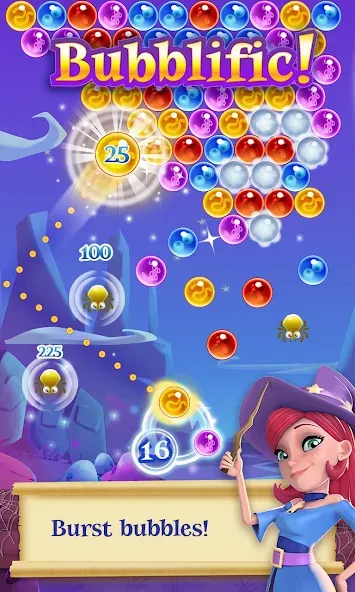 Bubble Witch 2 Saga (Бабл Витч 2 Сага) МОД/Взлом [Все открыто, Дополнительные деньги и Меню MOD] Screenshot 1