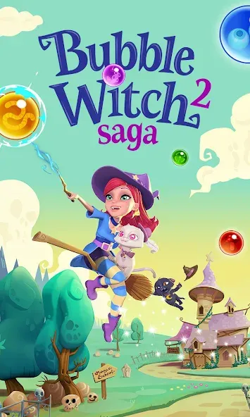Bubble Witch 2 Saga (Бабл Витч 2 Сага) МОД/Взлом [Все открыто, Дополнительные деньги и Меню MOD] Screenshot 5