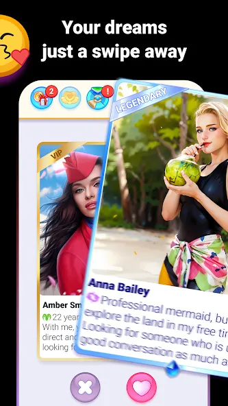 Love Stories: Dating game (Лав Сториз) МОД/Взлом [Много монет, Открытые уровни и Мега MOD] Screenshot 2