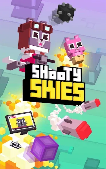 Shooty Skies (Шутый Скаиес) МОД/Взлом [Много монет, Открытые уровни и Мега MOD] Screenshot 1