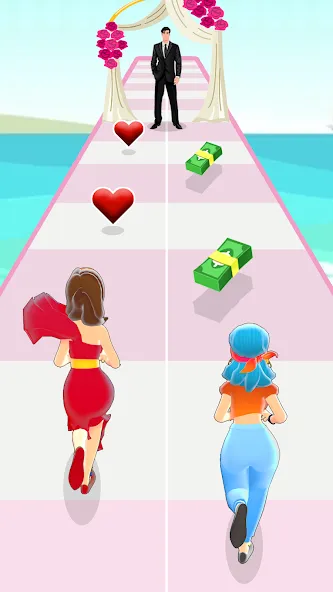Girl Run 3D - Fun Running Game (девушка бежит) МОД/Взлом [Меню, Бесконечные монеты и Открытые уровни] Screenshot 2