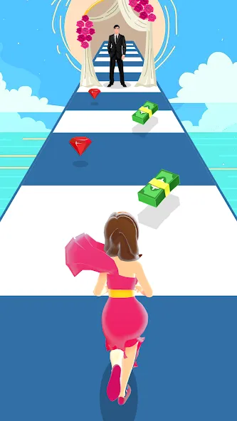 Girl Run 3D - Fun Running Game (девушка бежит) МОД/Взлом [Меню, Бесконечные монеты и Открытые уровни] Screenshot 4