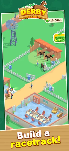 Idle Derby Tycoon (Айдл Дерби Тайкун) МОД/Взлом [Много монет, Открытые уровни и Мега MOD] Screenshot 1