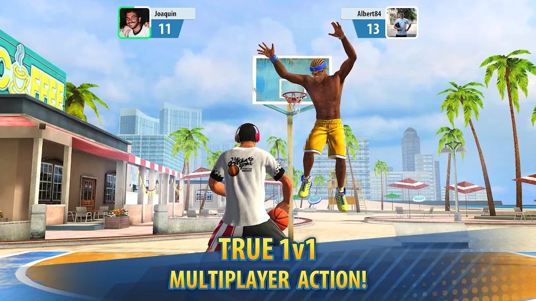 Basketball Stars: Multiplayer (Баскетбол Старс) МОД/Взлом [Меню, Бесконечные монеты и Открытые уровни] Screenshot 2