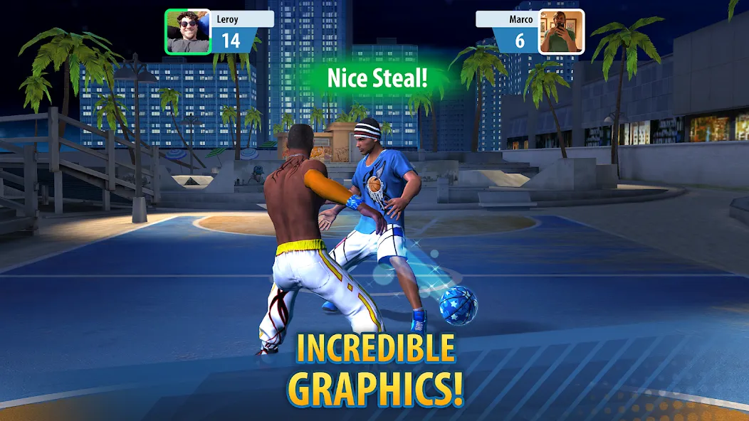 Basketball Stars: Multiplayer (Баскетбол Старс) МОД/Взлом [Меню, Бесконечные монеты и Открытые уровни] Screenshot 4