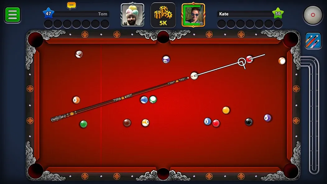 8 Ball Pool (Шаровый Бильярд) МОД/Взлом [Меню, Бесконечные монеты и Открытые уровни] Screenshot 2
