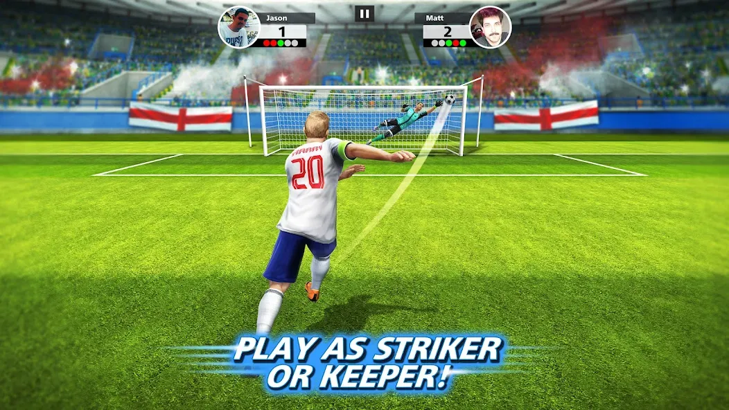 Football Strike: Online Soccer (Футбольный забастовка) МОД/Взлом [Бесконечные деньги, Монеты и Мега MOD] Screenshot 1