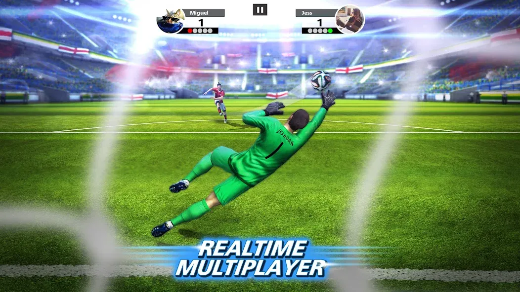 Football Strike: Online Soccer (Футбольный забастовка) МОД/Взлом [Бесконечные деньги, Монеты и Мега MOD] Screenshot 2