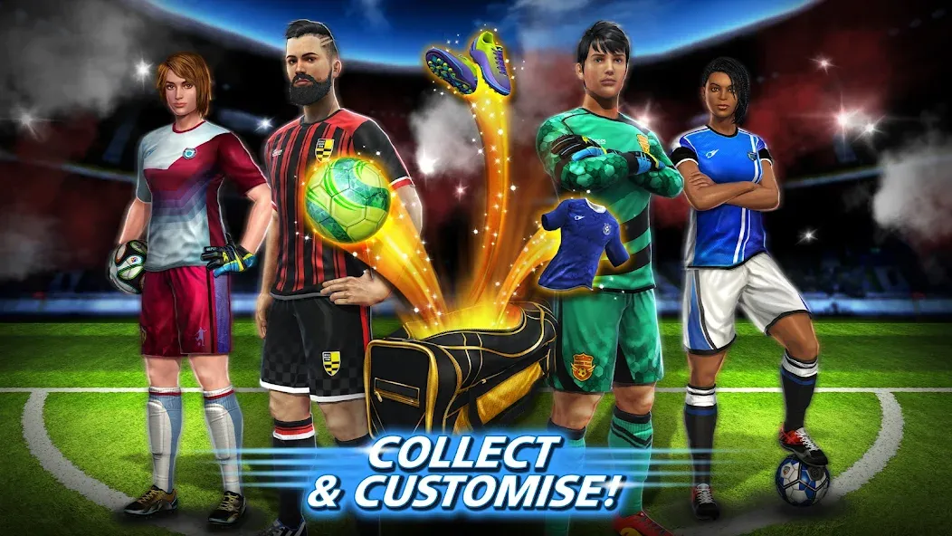 Football Strike: Online Soccer (Футбольный забастовка) МОД/Взлом [Бесконечные деньги, Монеты и Мега MOD] Screenshot 4