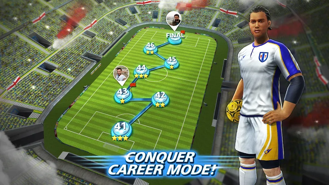 Football Strike: Online Soccer (Футбольный забастовка) МОД/Взлом [Бесконечные деньги, Монеты и Мега MOD] Screenshot 5