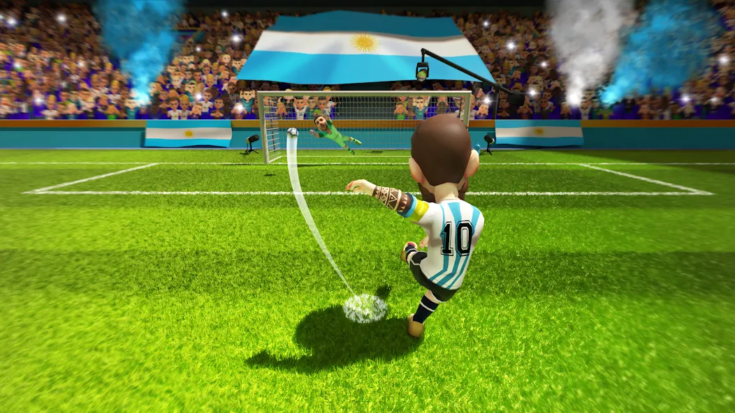Mini Football - Mobile Soccer (Мини Футбол) МОД/Взлом [Деньги, Монеты и Меню MOD] Screenshot 1