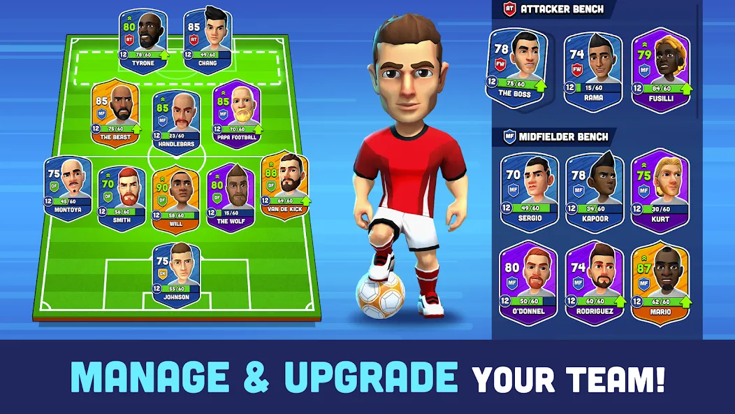 Mini Football - Mobile Soccer (Мини Футбол) МОД/Взлом [Деньги, Монеты и Меню MOD] Screenshot 4