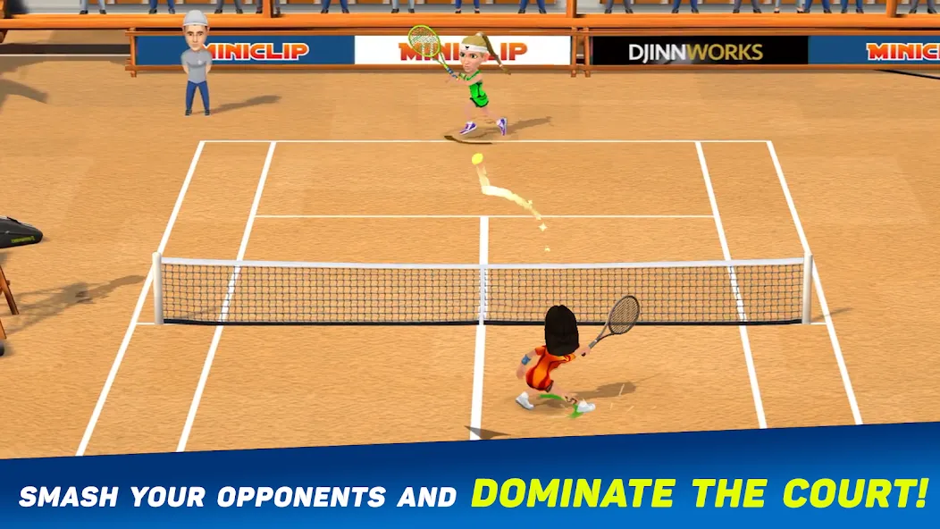 Mini Tennis: Perfect Smash (Мини Теннис) МОД/Взлом [Деньги, Монеты и Меню MOD] Screenshot 2