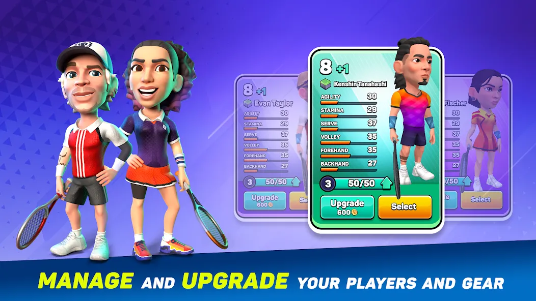 Mini Tennis: Perfect Smash (Мини Теннис) МОД/Взлом [Деньги, Монеты и Меню MOD] Screenshot 3