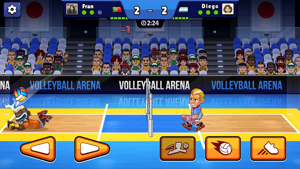 Volleyball Arena: Spike Hard (Волейбольная арена) МОД/Взлом [Меню, Бесконечные монеты и Открытые уровни] Screenshot 1