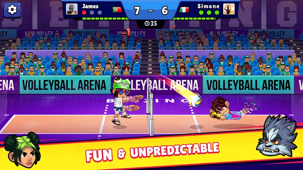 Volleyball Arena: Spike Hard (Волейбольная арена) МОД/Взлом [Меню, Бесконечные монеты и Открытые уровни] Screenshot 2