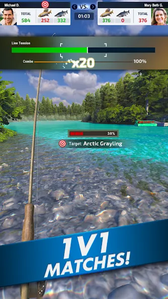 Ultimate Fishing! Fish Game МОД/Взлом [Все открыто, Дополнительные деньги и Меню MOD] Screenshot 2