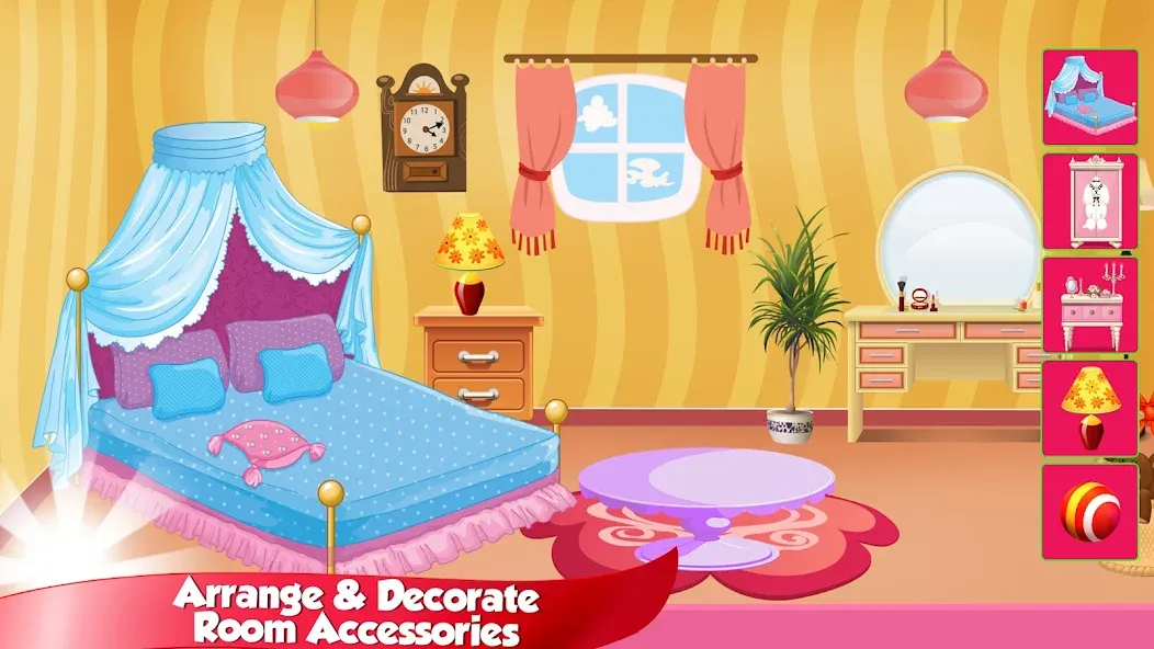Girl Doll House Design & Clean МОД/Взлом [Меню, Бесконечные монеты и Открытые уровни] Screenshot 4