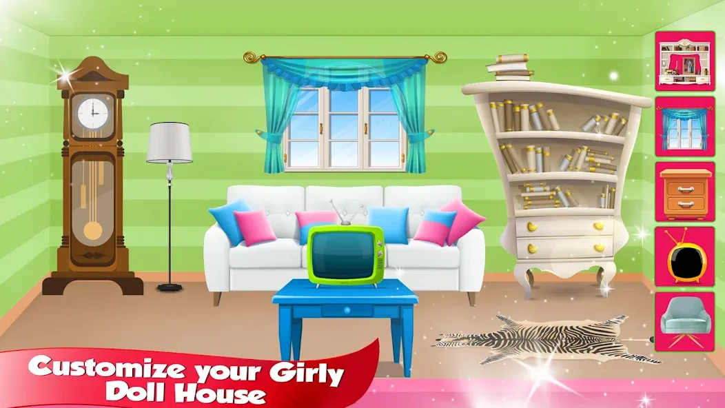 Girl Doll House Design & Clean МОД/Взлом [Меню, Бесконечные монеты и Открытые уровни] Screenshot 5