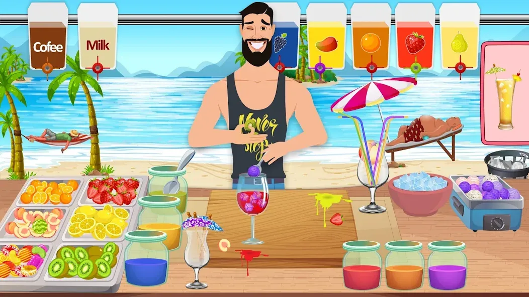 Boba cocktail:DIY recipe games МОД/Взлом [Деньги, Монеты и Меню MOD] Screenshot 2