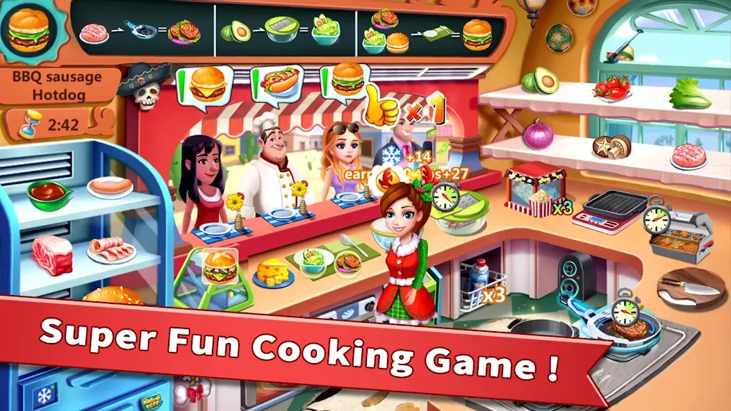 Rising Super Chef - Cook Fast (Райзинг Супер Шеф) МОД/Взлом [Все открыто, Дополнительные деньги и Меню MOD] Screenshot 1