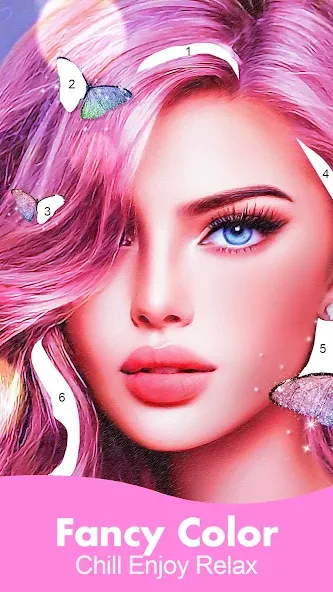 Fancy Color - Paint By Number (Фэнси Колор) МОД/Взлом [Много денег, Монет и Все открыто] Screenshot 1
